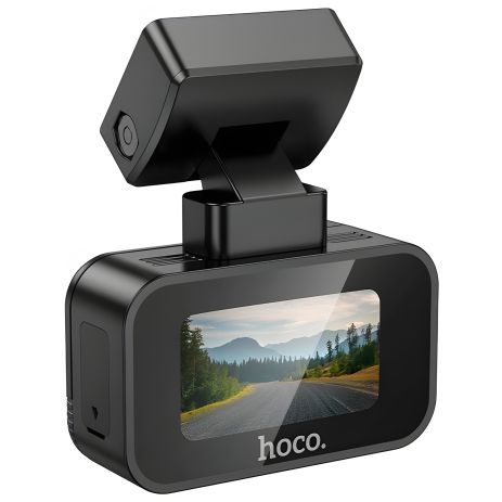 Чорний відеореєстратор Hoco DV10 Mini 1.47-inch IPS 1080P@30fps/Wi-FI