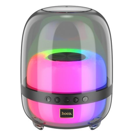 Портативная колонка HOCO BS58 Crystal colorful luminous BT speaker Magic Black Night