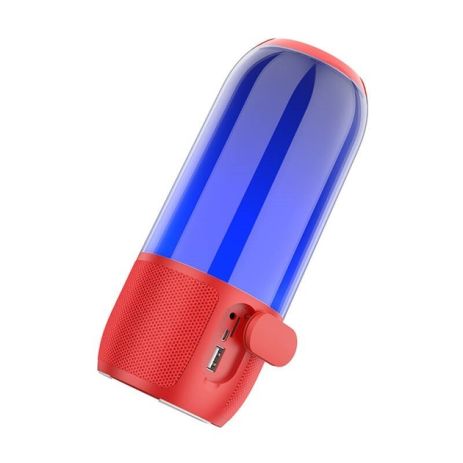 Акустическая система Hoco DS29 светом музыка BT колонка |BT5.0, AUX, FM, TF, USB| красная