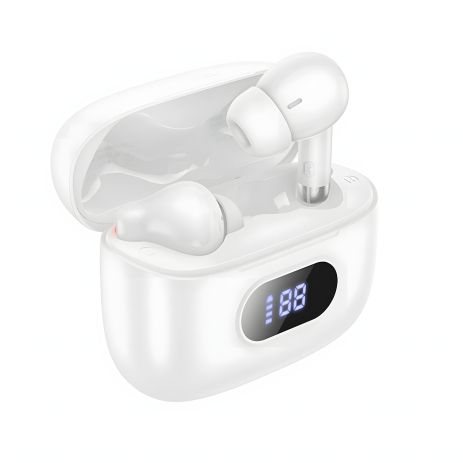 Беспроводные TWS наушники Hoco EQ2 Plus |BT5.4, 40/320mAh, 7h| вакуумные white Беспроводные TWS наушники Hoco EQ2 Plus |BT5.4, 40/320mAh, 7h| вакуумные white