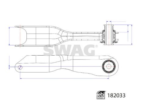 Рычаг подвески LAND ROVER, SWAG (33108489)