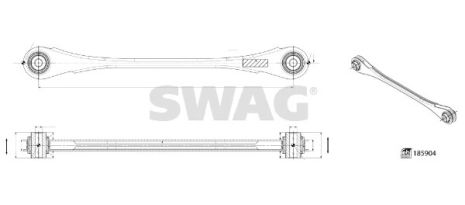 Важіль підвіски BMW 3, BMW 4, BMW 2, SWAG (33110145)