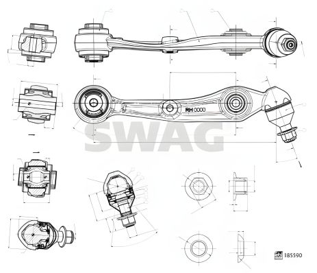 Підвіски важіль BMW iX, BMW X6, BMW X5, SWAG (33109992) Підвіски важіль BMW iX, BMW X6, BMW X5, SWAG (33109992)