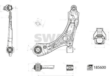 Важіль підвіски FORD FOCUS, SWAG (33109999)