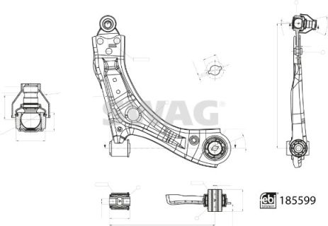 Рычаг подвески FORD FOCUS, SWAG (33109998)