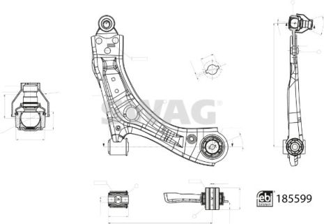 Важіль підвіски FORD FOCUS, SWAG (33109998)