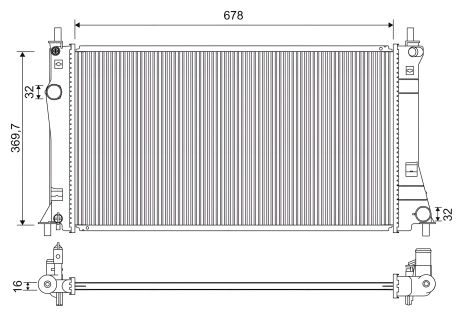 Охолодження радіатор двигуна MAZDA 5, VALEO (701263) Охолодження радіатор двигуна MAZDA 5, VALEO (701263)
