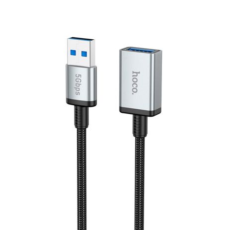 Мультимедійний кабель Hoco US10 подовжувач USB to USB (F) USB3.0 5Gbit/s 0.5m black