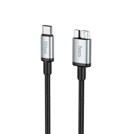 Мультимедійний кабель Hoco US10 Type-C to Micro USB3.0 5Gbit/s 0.5m black