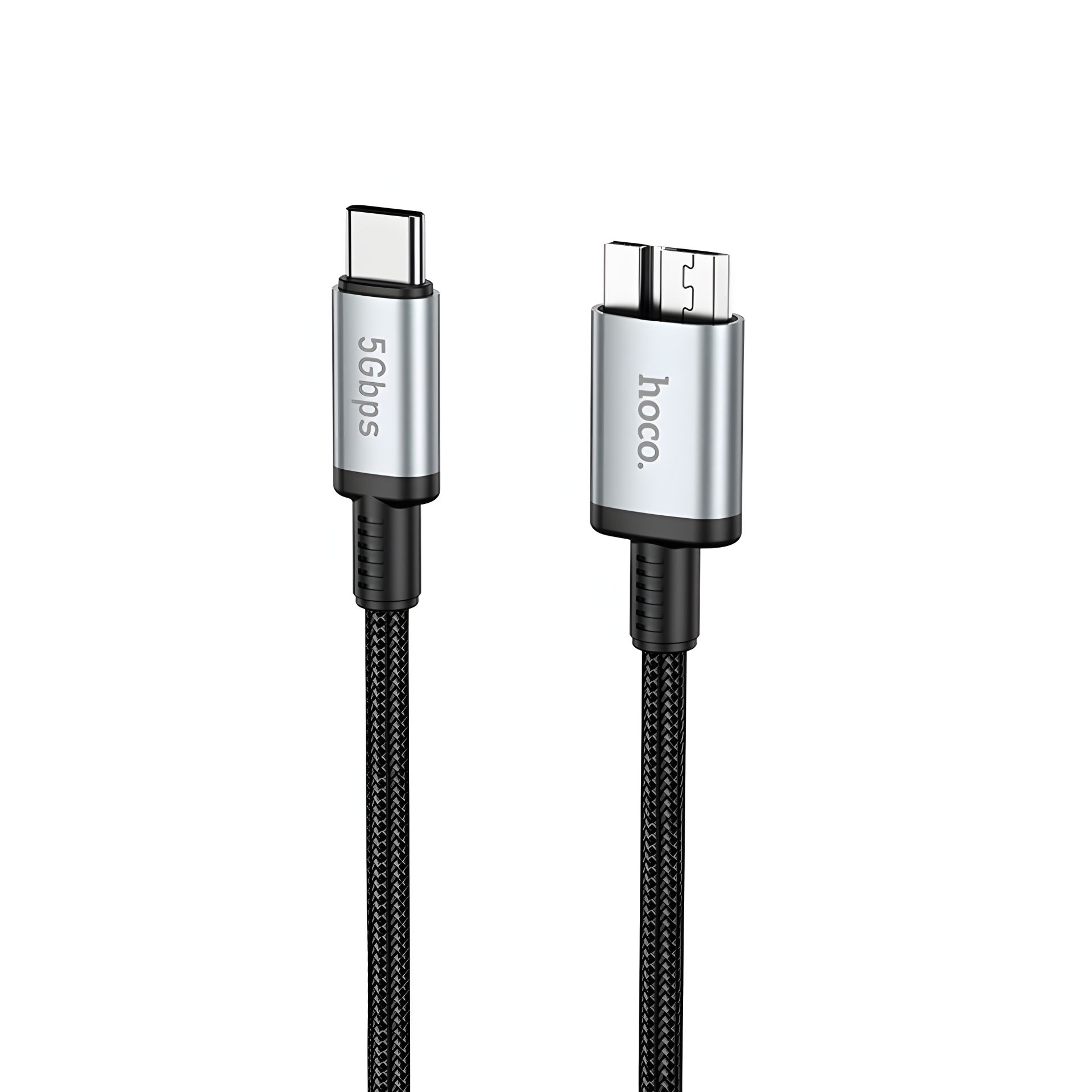 Мультимедійний кабель Hoco US10 Type-C to Micro USB3.0 5Gbit/s 0.5m black Мультимедійний кабель Hoco US10 Type-C to Micro USB3.0 5Gbit/s 0.5m black