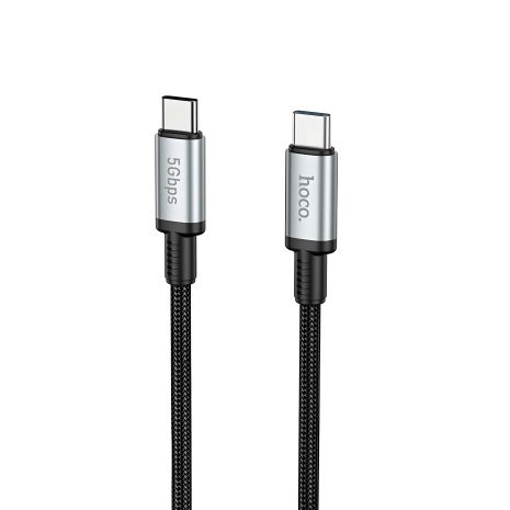 Мультимедійний кабель Hoco US10 Type-C to Type-C USB3.0 5Gbit/s 0.5m black Мультимедійний кабель Hoco US10 Type-C to Type-C USB3.0 5Gbit/s 0.5m black