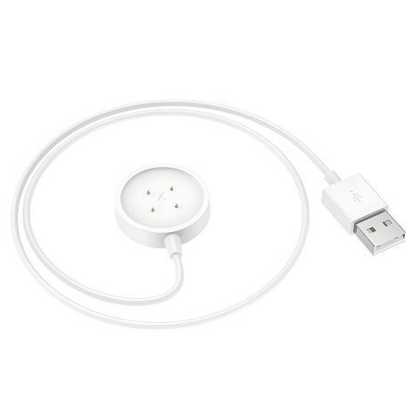 Кабель для зарядки розумного годинника Hoco Y24, 0.6m, білий