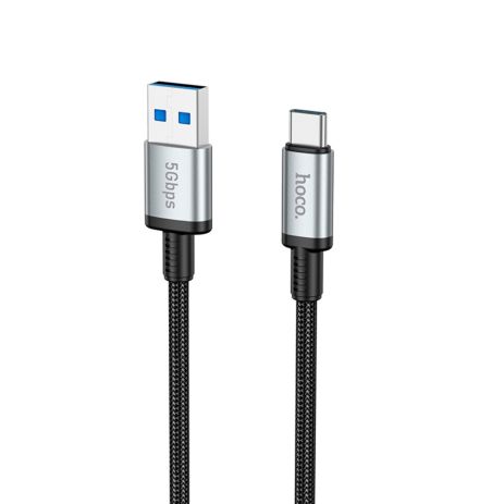 Мультимедійний кабель Hoco US10 USB to Type-C USB3.0 5Gbit/s 0.5m black