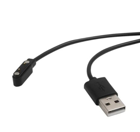 USB кабель для смарт годинника універсальний магнітний 2 pin (7.8 x 14.3 mm) чорний