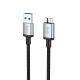 Мультимедійний кабель Hoco US10 USB to Micro USB3.0 5Gbit/s 0.5m black