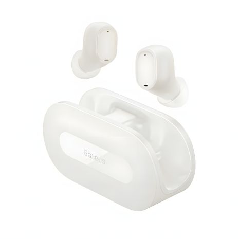 Бездротові навушники Baseus Bowie EZ10 True Wireless Earphones, BT5.3, 40mAh, 300mAh, 5h, White A00054300226-Z1