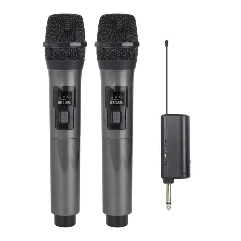Комплект из 2х беспроводных профессиональных микрофонов с приёмником Nectronix WM-2 UHF, до 20 метров Комплект из 2х беспроводных профессиональных микрофонов с приёмником Nectronix WM-2 UHF, до 20 метров