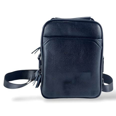 Чоловіча натурал. шкіряна сумка через плече (2 відділення)