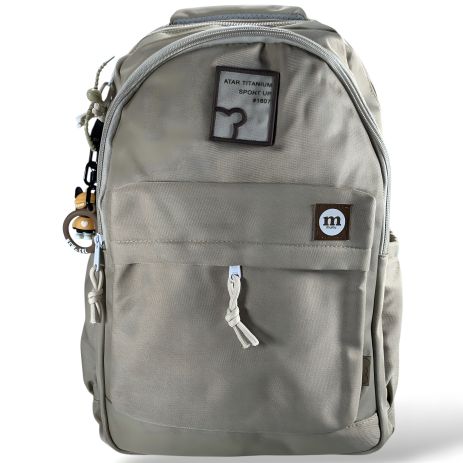 Девочковый портфель 12-18 лет, светло-коричневый, водостойкий