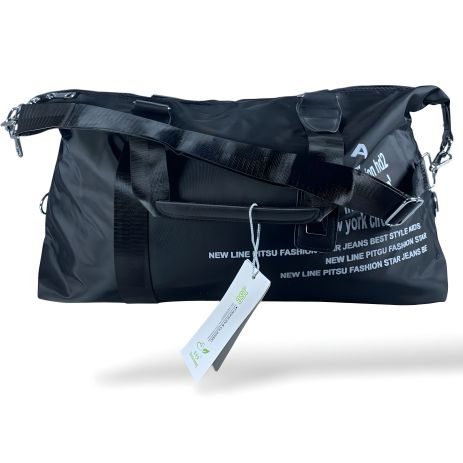 Элегантная дорожная сумка, черная, 30 л, водоотталкивающая ткань