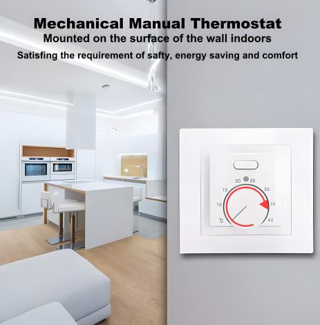 Датчик температури для теплої підлоги Minco Heat Electric, білий