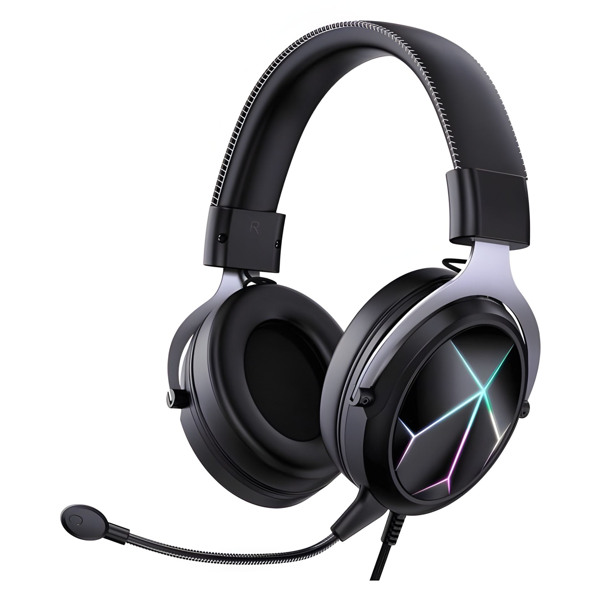 ONIKUMA X10 Pro Gaming with LED, USB, 3.5mm, 2.1m, black Дротова ігрова гарнітура ONIKUMA X10 Pro Gaming with LED, USB, 3.5mm, 2.1m, black Дротова ігрова гарнітура