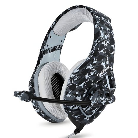 Дротові ігрові навушники ONIKUMA Gaming K1-B, 3.5mm, 2.2m, Camouflage-Grey Дротові ігрові навушники ONIKUMA Gaming K1-B, 3.5mm, 2.2m, Camouflage-Grey