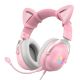 Дротова ігрова гарнітура ONIKUMA Gaming CAT with LED X11, USB, 3.5mm, 2.2m, pink Дротова ігрова гарнітура ONIKUMA Gaming CAT with LED X11, USB, 3.5mm, 2.2m, pink
