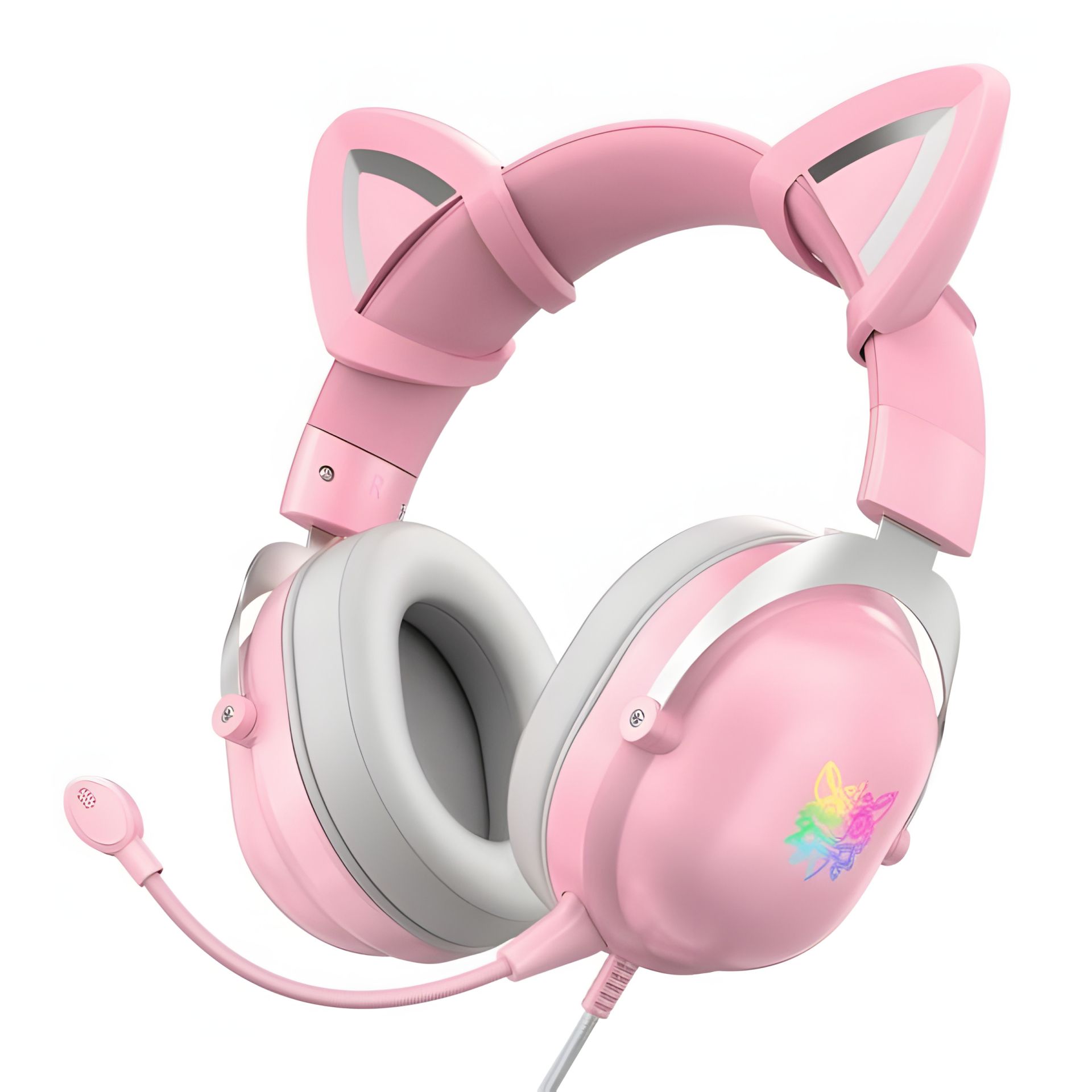 Дротова ігрова гарнітура ONIKUMA Gaming CAT with LED X11, USB, 3.5mm, 2.2m, pink Дротова ігрова гарнітура ONIKUMA Gaming CAT with LED X11, USB, 3.5mm, 2.2m, pink