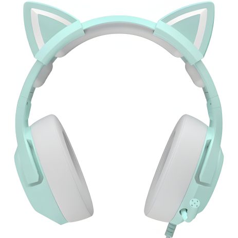 Дротова ігрова гарнітура ONIKUMA Gaming CAT with LED K9, USB, 3.5mm, 2.2m, green Дротова ігрова гарнітура ONIKUMA Gaming CAT with LED K9, USB, 3.5mm, 2.2m, green