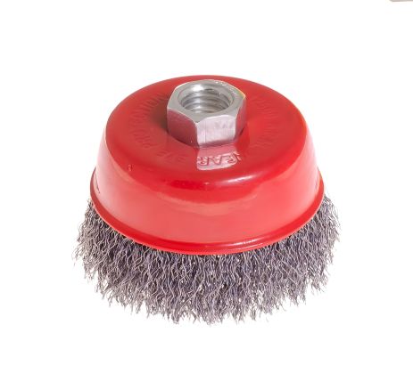 Торцева щітка із рифленого дроту Ø 75 мм М14 MASTERTOOL 19-7207 Торцева щітка із рифленого дроту Ø 75 мм М14 MASTERTOOL 19-7207