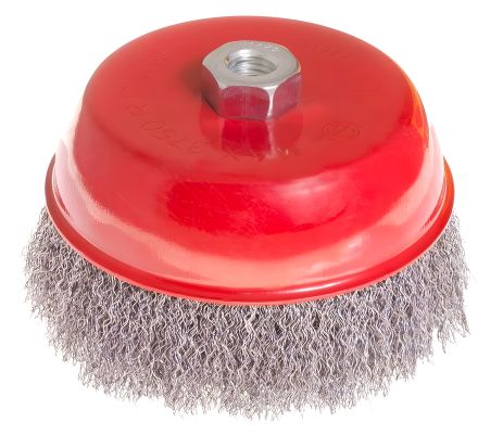 Щетка торцевая из рифленой проволоки Ø 150 мм М14 MASTERTOOL 19-7215