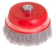 Щетка торцевая из рифленой проволоки Ø 150 мм М14, MASTERTOOL 19-7215 - Ø150 мм