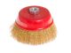 Торцевая щетка из латунированной проволоки Ø 125 мм М14 MASTERTOOL 19-7112 Торцевая щетка из латунированной проволоки Ø 125 мм М14 MASTERTOOL 19-7112