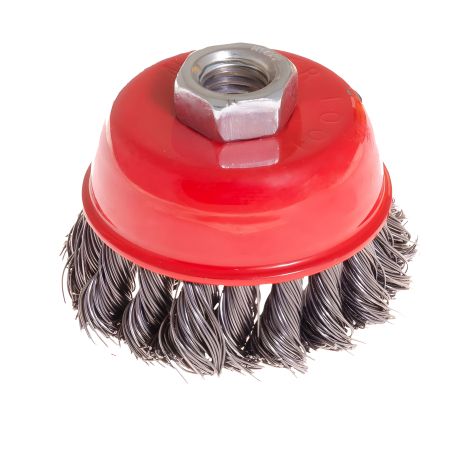 Торцевая щетка из плетеной проволоки Ø 75 мм М14 MASTERTOOL 19-7007 Торцевая щетка из плетеной проволоки Ø 75 мм М14 MASTERTOOL 19-7007