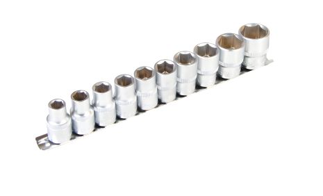 Головок торцевых набор 6-гранных ½" 10-24 мм L 40 мм CrV 10 шт MASTERTOOL 78-1211