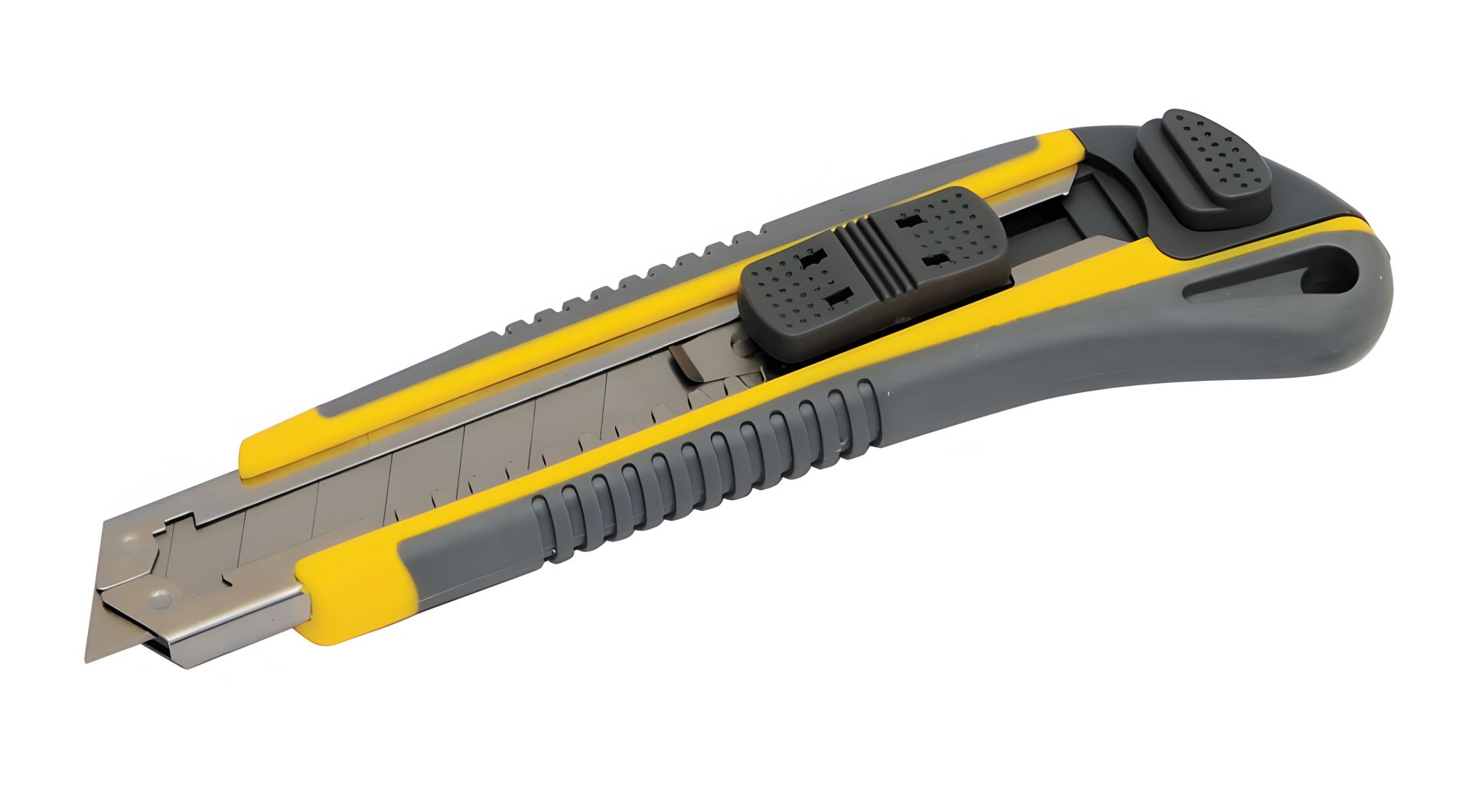 Будівельний ніж AUTO 18 мм з ABS та TPR покриттям, 3 леза MASTERTOOL 17-0183 Будівельний ніж AUTO 18 мм з ABS та TPR покриттям, 3 леза MASTERTOOL 17-0183