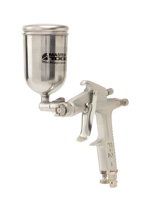 Пневматический краскопульт поворотный HP MINI ВАЛБ 200 мл Ø 0.5 мм, круглый/плоский факел 60-90 л/мин 2.5-4.0 бар MASTERTOOL 80-8936