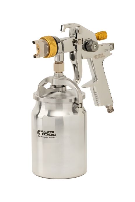 Краскопульт пневматический HVLP НАЛБ 1000 мл Ø 1,8 мм круглый/плоский факел 130-210 л/мин 3-4 бар MASTERTOOL 80-8912 Краскопульт пневматический HVLP НАЛБ 1000 мл Ø 1,8 мм круглый/плоский факел 130-210 л/мин 3-4 бар MASTERTOOL 80-8912