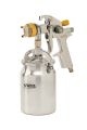 Окрасочный пистолет пневматический HVLP НАЛБ 1000 мл Ø 1,8 мм круглый/плоский факел 130-210 л/мин 3-4 бар MASTERTOOL 80-8912