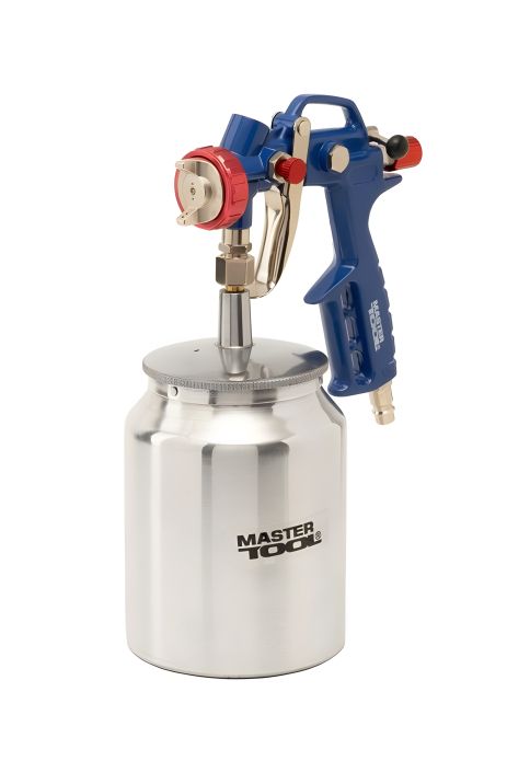 Пневматичний краскопульт HP FEED НАЛБ 1000 мл Ø 1,5 мм, круглий/плоский факел, 160-220 л/хв, 3,5-5 бар, MASTERTOOL 81-8717