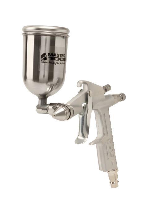 Поворотный мини краскопульт HP MINI ВАЛБ 200 мл Ø 0,5 мм круглый факел 60-90 л/мин 2,5-4,0 бар MASTERTOOL 80-8933