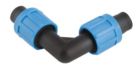 Затискний кутник для краплинної стрічки 90° 16 мм MASTERTOOL 92-9158