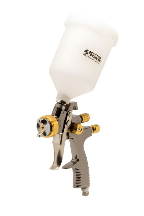 Краскопульт высокого давления LVLP ВПЛБ 600 мл Ø1,8 мм круглый/плоский факел 125-170 л/мин 1,5-2,5 бар MASTERTOOL 80-8803