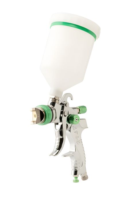 Пневматический краскопульт HVLP II с кругло-плоским факелом MASTERTOOL 80-8908 Пневматический краскопульт HVLP II с кругло-плоским факелом MASTERTOOL 80-8908