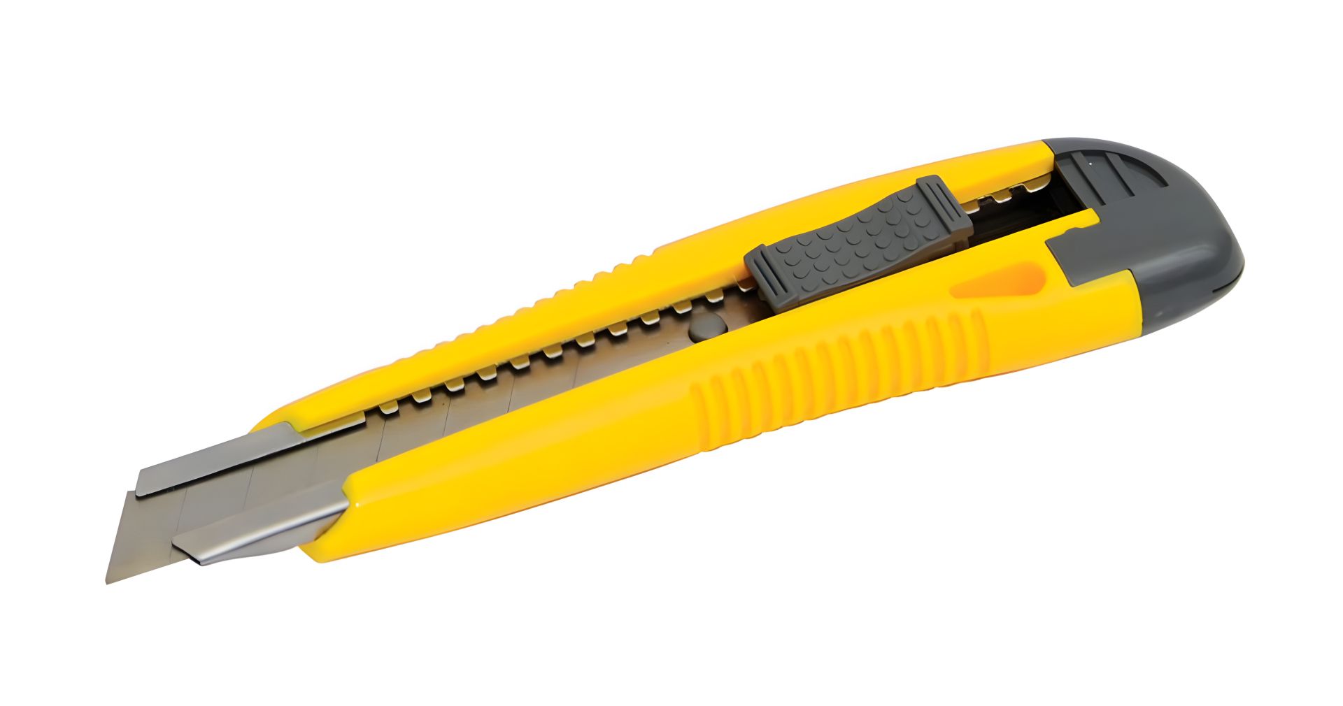 Строительный нож с отломным лезвием 18 мм, ABS пластик, металлическая направляющая, кнопочный фиксатор, 2 лезвия MASTERTOOL 17-0106 Строительный нож с отломным лезвием 18 мм, ABS пластик, металлическая направляющая, кнопочный фиксатор, 2 лезвия MASTERTOOL 17-0106