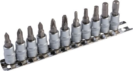 Набір головок торцевих ¼" з насадками для викрутки PH1-2-3/ PZ1-2-3/ HEX3-4-5-6-7 CrV 11 шт MASTERTOOL 78-1401 - Серія 1 Набір головок торцевих ¼" з насадками для викрутки PH1-2-3/ PZ1-2-3/ HEX3-4-5-6-7 CrV 11 шт MASTERTOOL 78-1401 - Серія 1