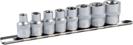 Комплект торцевих головок E-TORX ⅜" E8-E20 CrV 8 шт MASTERTOOL 78-3808