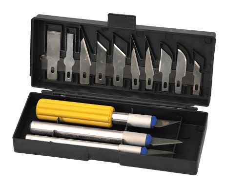 Скальпелі набір для вирізування MASTERTOOL 17-1013, 13 шт