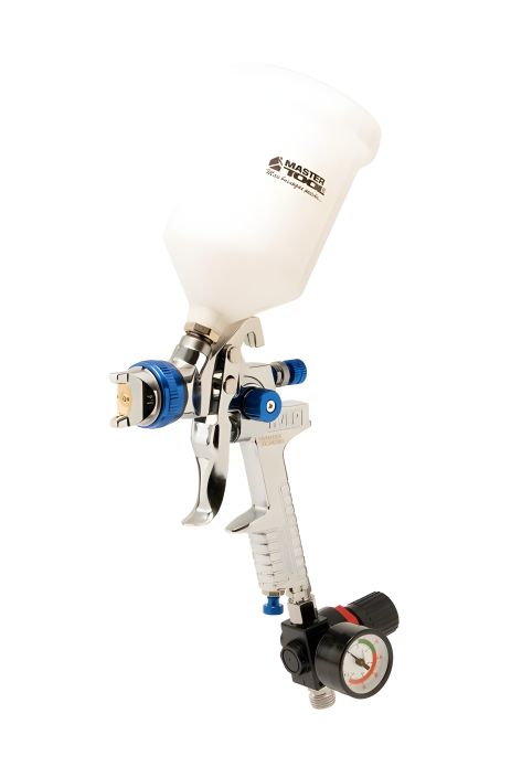 Пневматичний краскопульт HVLP GLAZE ВПЛБ 600 мл Ø 1,4 мм круглий/плоский факел 150-220 л/хв 3-4 бар манометр, MASTERTOOL 80-8910 Пневматичний краскопульт HVLP GLAZE ВПЛБ 600 мл Ø 1,4 мм круглий/плоский факел 150-220 л/хв 3-4 бар манометр, MASTERTOOL 80-8910